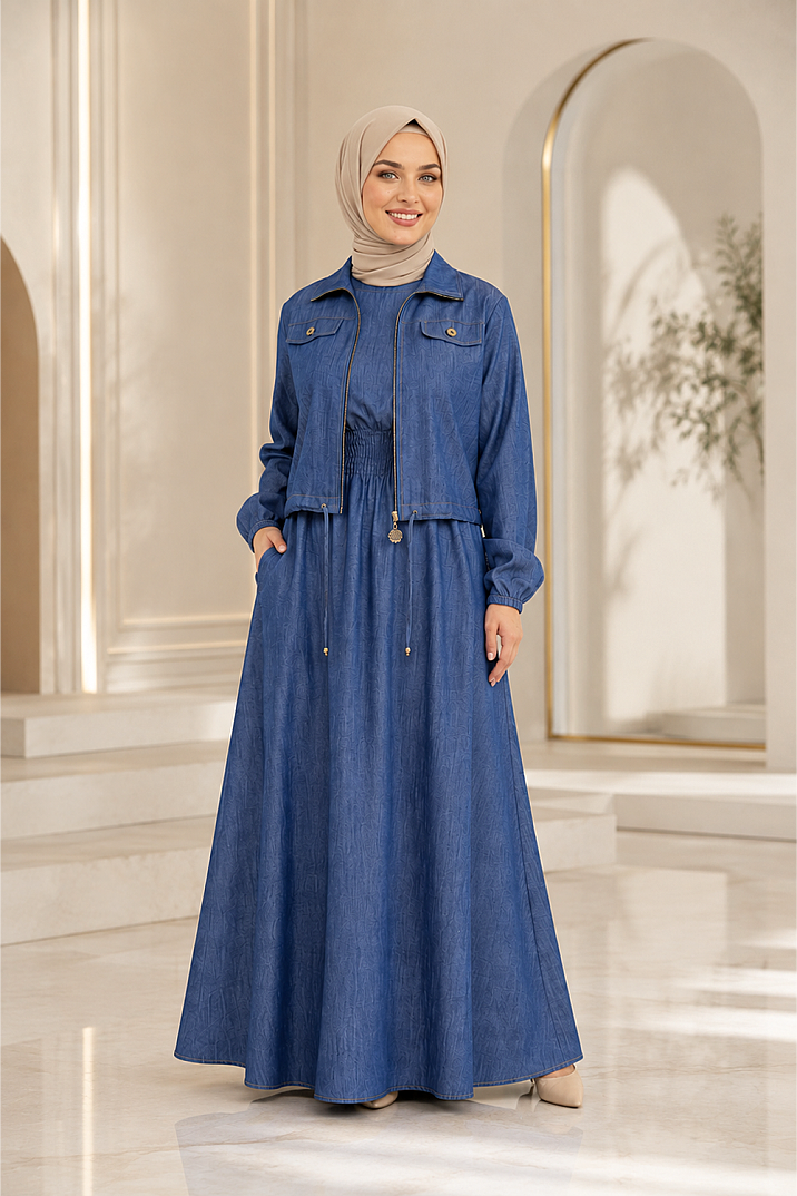 1543 Hüsra Kot Elbise - 1