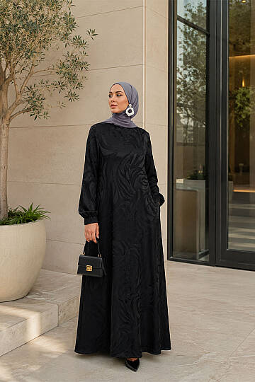 1670 Devin Siyah Cupra Abaya